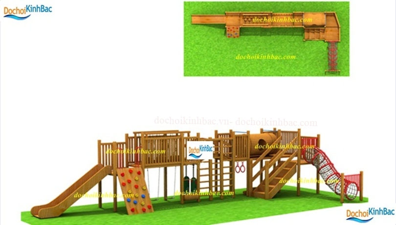BỘ LIÊN HOÀN CẦU TRƯỢT BẰNG GỖ 019