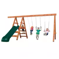 BỘ CẦU TRƯỢT XÍCH ĐU LIÊN HOÀN BẰNG GỖ   031