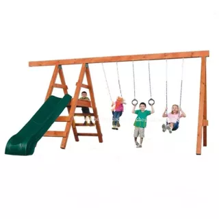 BỘ CẦU TRƯỢT XÍCH ĐU LIÊN HOÀN BẰNG GỖ   031