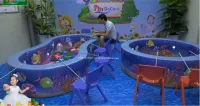 BỂ CÂU CÁ KHÔ HÌNH TRÒN TRONG NHÀ LIÊN HOÀN 18