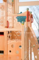 CẦU TRƯỢT LIÊN HOÀN GỖ MẦM NON 02