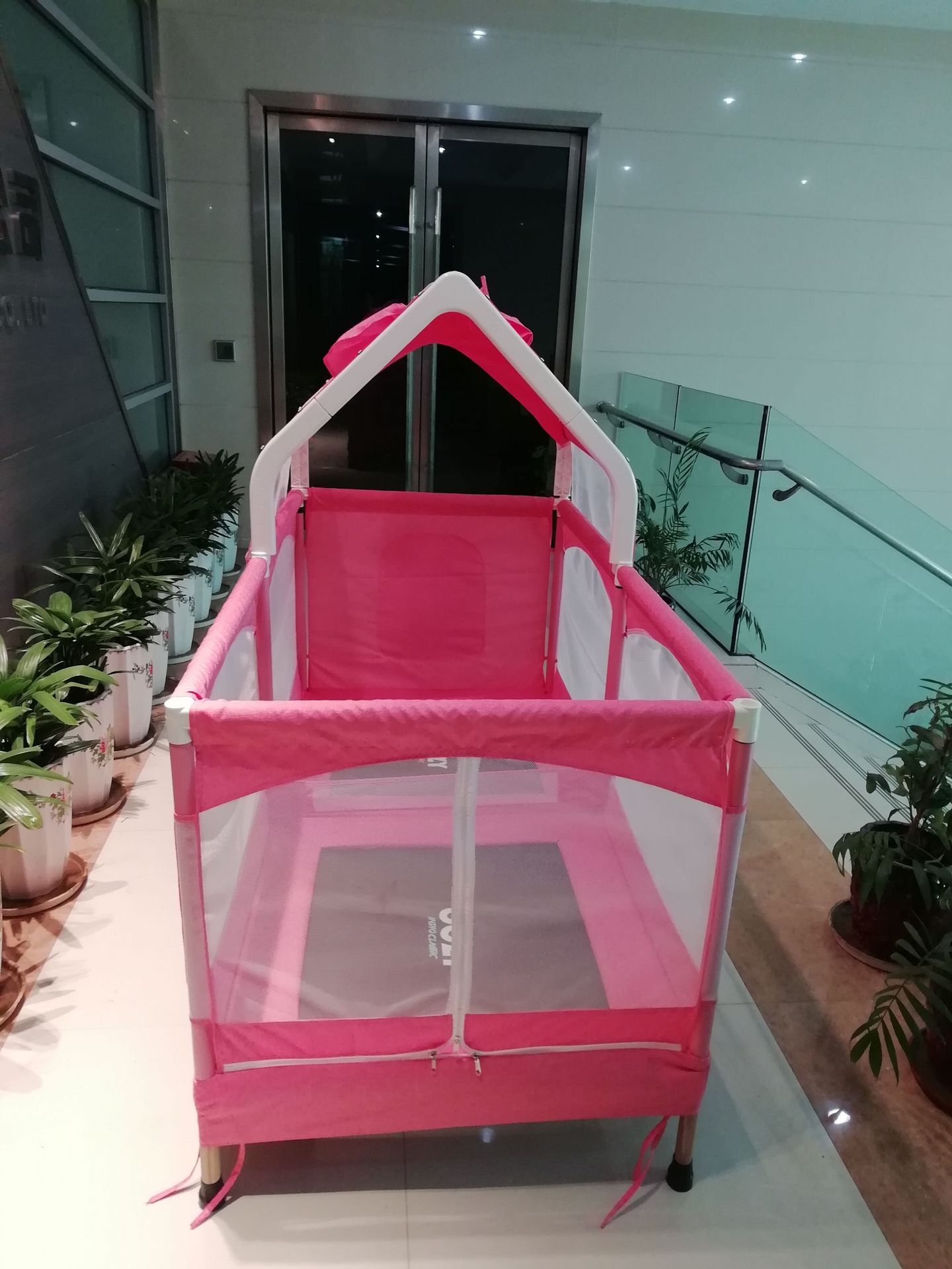 Sàn nhún giường kids home Mầu hồng