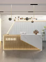 Quầy lễ tân thu ngân Led mầu