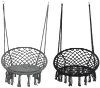 XÍCH ĐU KHÔNG CẦN KHUNG TREO SWING COTTON MÀU GHI XDTG021