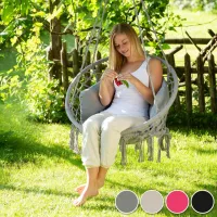 XÍCH ĐU KHÔNG CẦN KHUNG TREO SWING COTTON MÀU ĐEN XDTG025