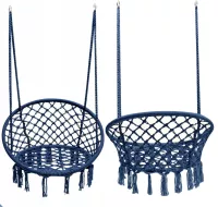XÍCH ĐU KHÔNG CẦN KHUNG TREO SWING COTTON  MÀU XANH TÍM THAN XDTG024