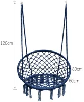 XÍCH ĐU KHÔNG CẦN KHUNG TREO SWING COTTON  MÀU XANH TÍM THAN XDTG024