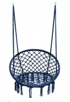 XÍCH ĐU KHÔNG CẦN KHUNG TREO SWING COTTON  MÀU XANH TÍM THAN XDTG024