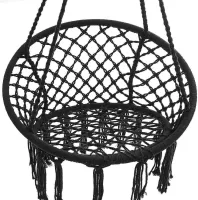 XÍCH ĐU KHÔNG CẦN KHUNG TREO SWING COTTON MÀU ĐEN XDTG025