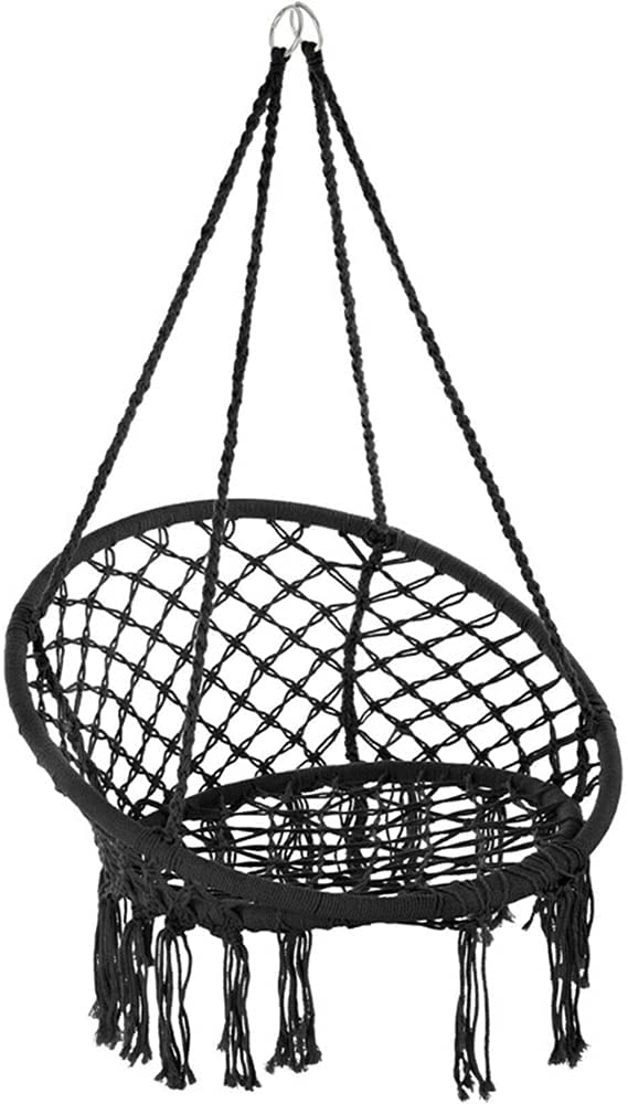 XÍCH ĐU KHÔNG CẦN KHUNG TREO SWING COTTON MÀU ĐEN XDTG025