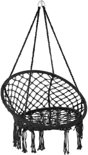 XÍCH ĐU KHÔNG CẦN KHUNG TREO SWING COTTON MÀU ĐEN XDTG025