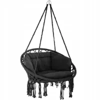 XÍCH ĐU KHÔNG CẦN KHUNG TREO SWING COTTON MÀU ĐEN XDTG025