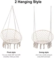 XÍCH ĐU KHÔNG CẦN KHUNG TREO SWING COTTON MÀU BE XDTG027