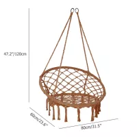 XÍCH ĐU KHÔNG CẦN KHUNG TREO SWING COTTON MÀU CÀ PHÊ XDTG029