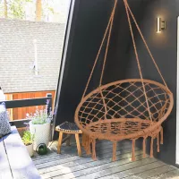 XÍCH ĐU KHÔNG CẦN KHUNG TREO SWING COTTON MÀU CÀ PHÊ XDTG029