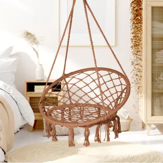 XÍCH ĐU KHÔNG CẦN KHUNG TREO SWING COTTON MÀU CÀ PHÊ  XDTG029