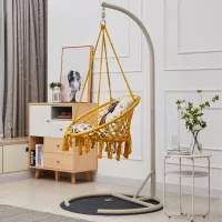 XÍCH ĐU KHÔNG CẦN KHUNG TREO SWING COTTON MÀU VÀNG XDTG031