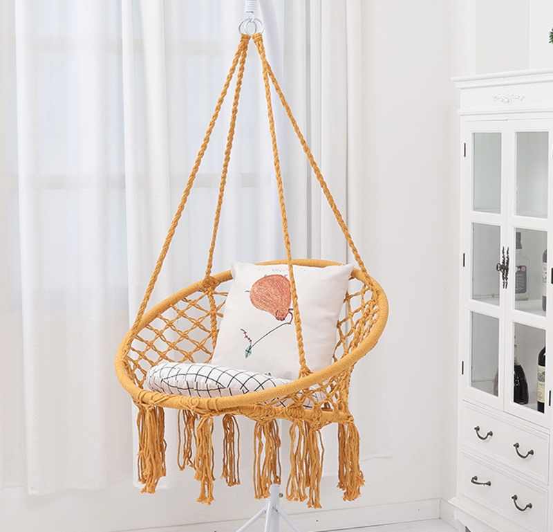 XÍCH ĐU KHÔNG CẦN KHUNG TREO SWING COTTON MÀU VÀNG MUSTAND XDTG032