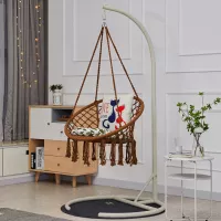 XÍCH ĐU MACRAME COTTON SWING CẦN TREO MÀU TRẮNG XDTG040