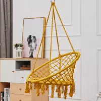XÍCH ĐU MACRAME COTTON SWING MÀU VÀNG CÓ CẦN TREO XDTG036