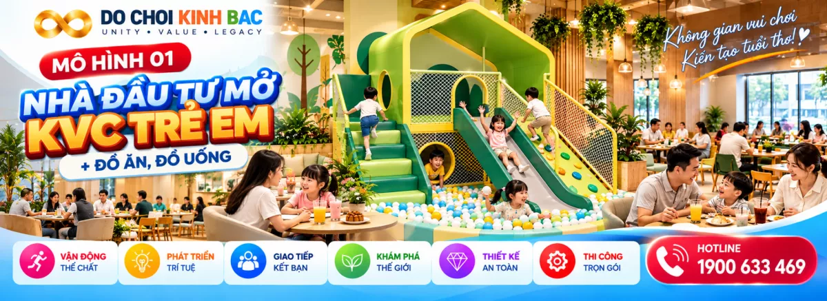 Khu vui chơi trẻ em mini cho nhà hàng, cà phê