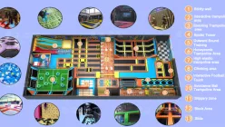 Trampoline trampoline jum arena trung tâm vui chơi giải trí