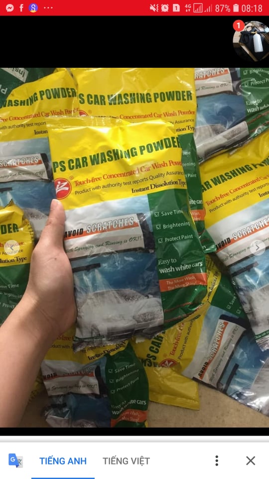 bột rửa không chạm