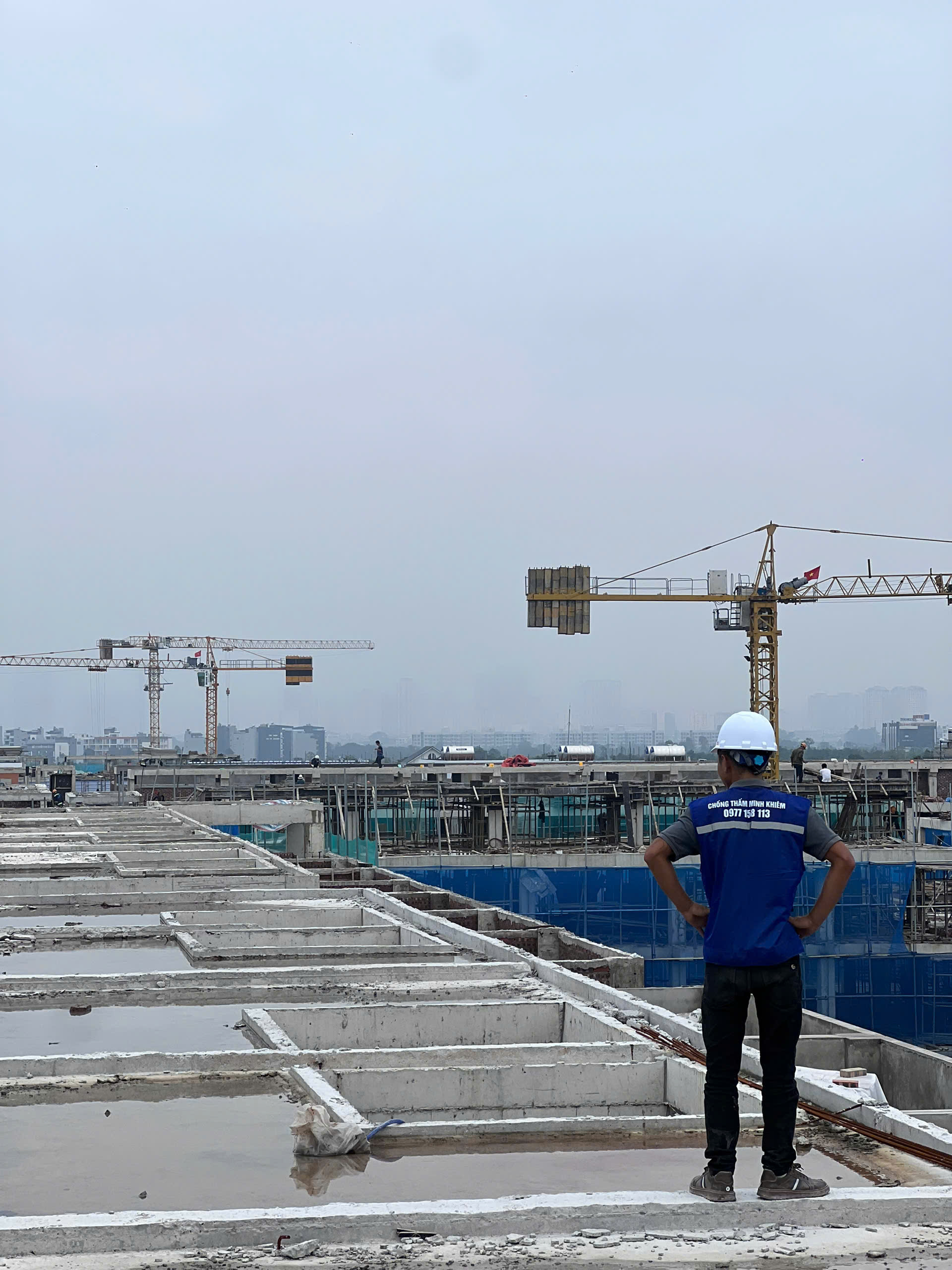 Thi công chống thấm tại khu đô thị Thanh Hà - Hà Nội