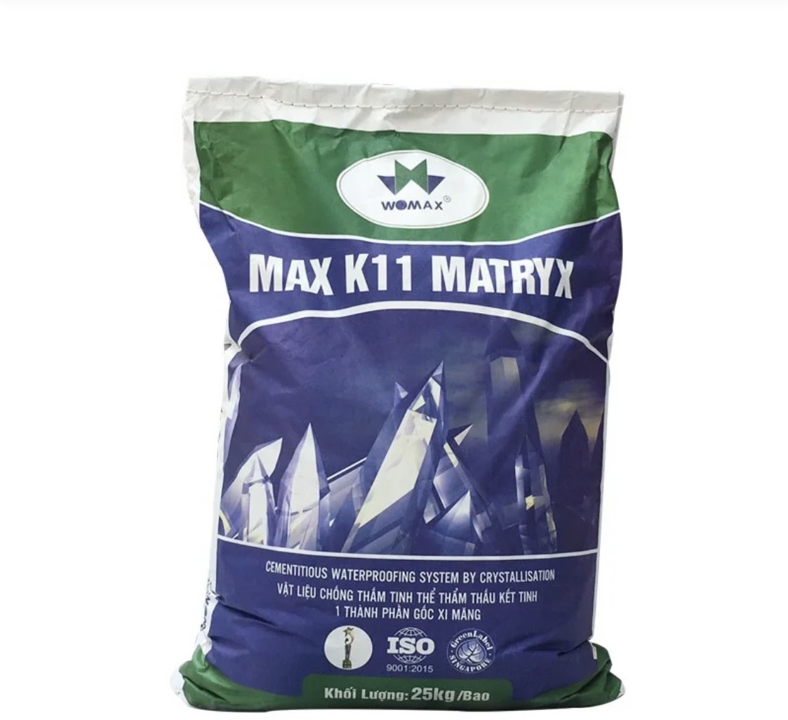 MAX K11 MATRYX -Chống thấm hệ thẩm thấu kết tinh gốc xi măng - chống thấm thuận nghịch - chống thấm ngược
