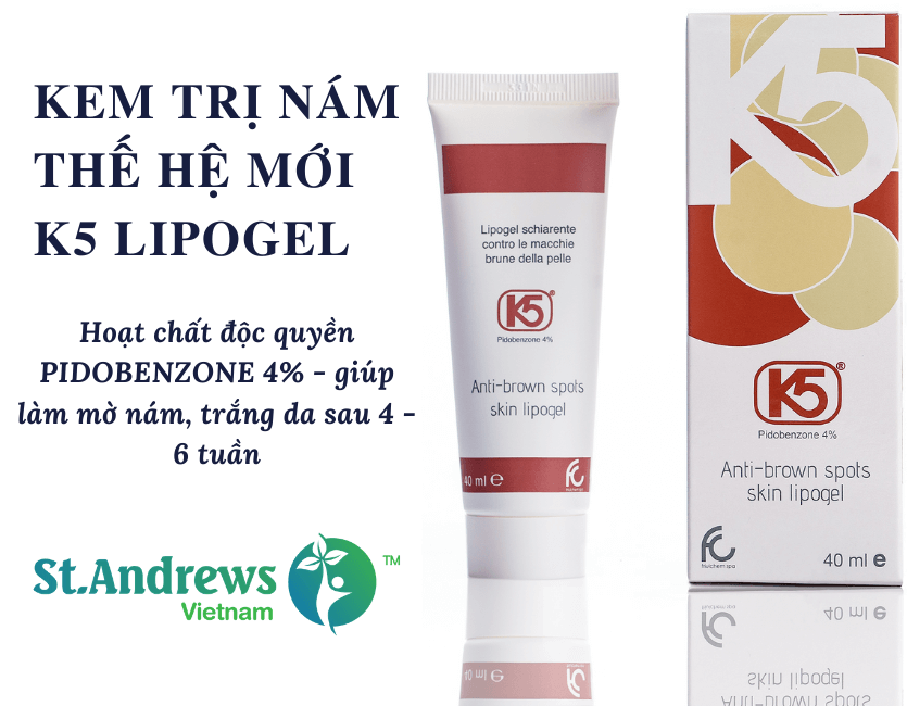 K5 LIPOGEL - KEM TRỊ NÁM THẾ HỆ MỚI - CHÍNH HÃNG ITALIA