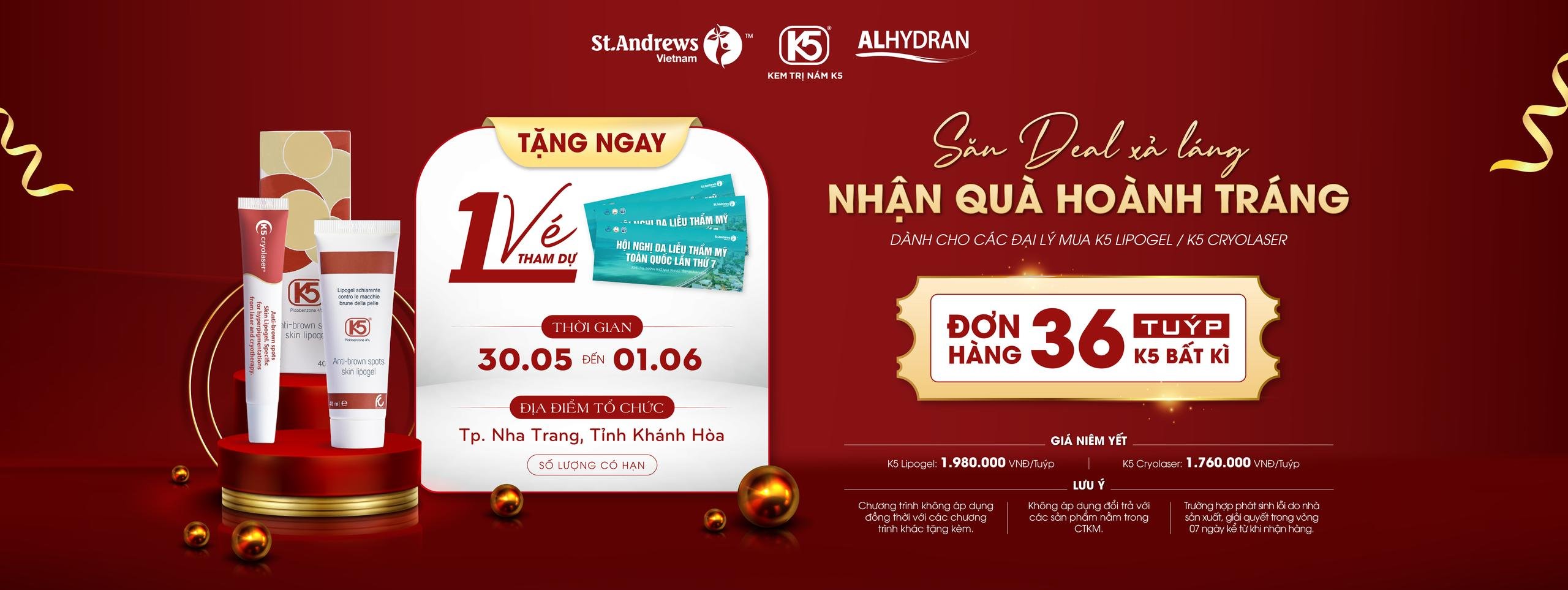 Ưu đãi kem trị nám K5 cho đại lý