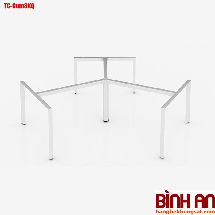 Chân Bàn Sắt Văn Phòng Tam Giác Không Quỳ Chữ Cụm 3