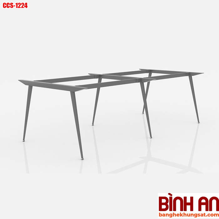 Chân bàn sắt văn phòng ống côn 1200x2400