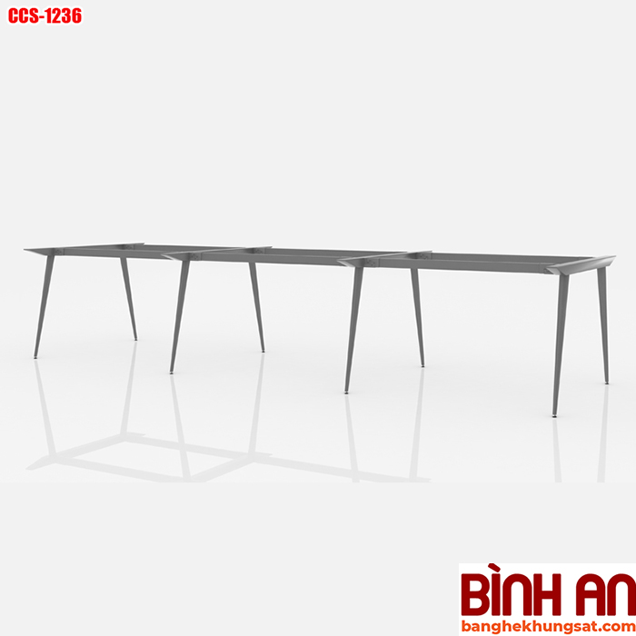 Chân Bàn Sắt Văn Phòng Ống Côn 1200x3600