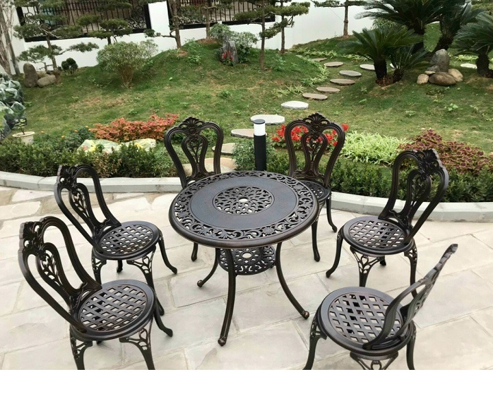 Bàn Ghế Sân Vườn Ngoài Trời BA-T80-6GN