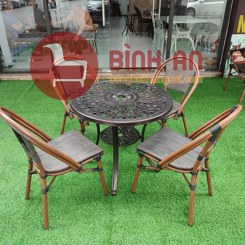 Bàn Ghế Cafe Ngoài Trời Nhập Khẩu D78