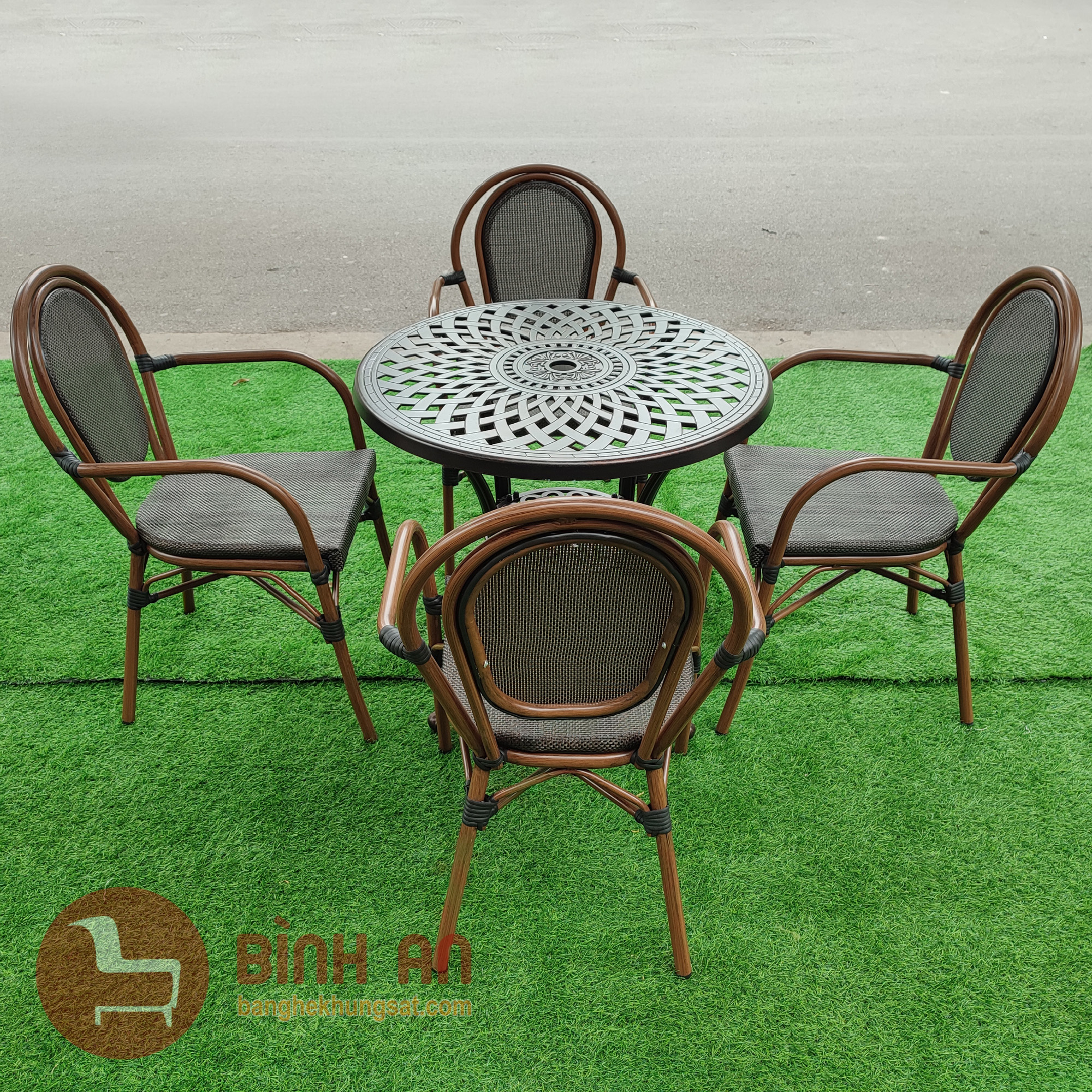 Bàn Ghế Cafe Ngoài Trời Nhập Khẩu D78