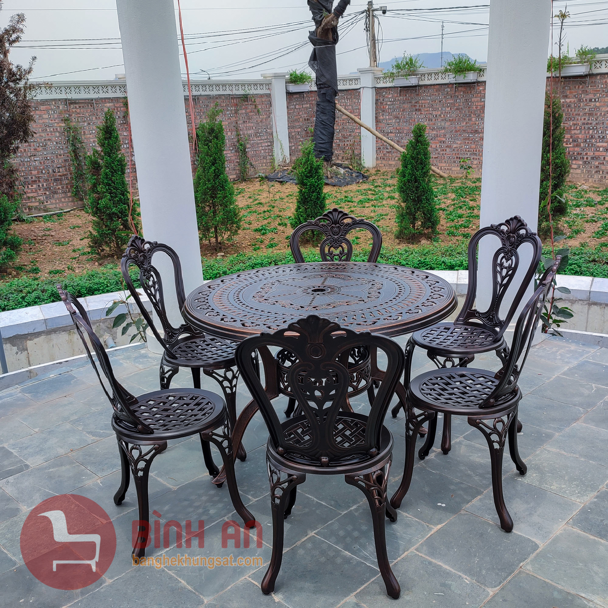 Bàn Ghế Sân Vườn BA-D100-6GN
