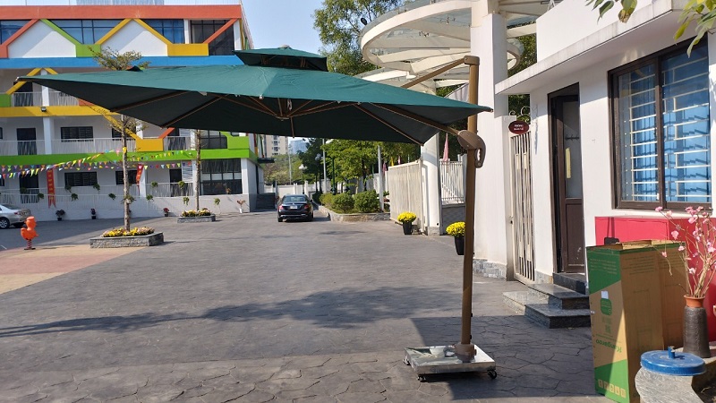 Ô Lệch Tâm Vuông 3m Nâng Hạ Hợp Kim Nhôm