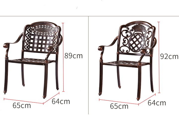 Bàn Ghế Ngoài Trời Nhôm Đúc D100