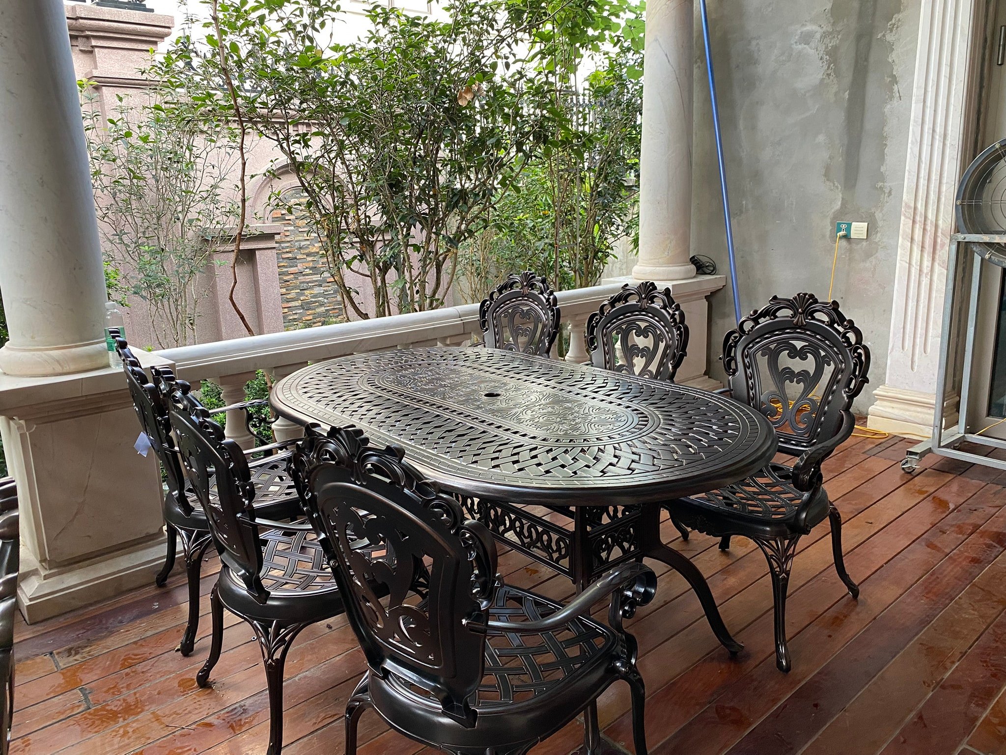 Bàn Ghế Ngoài Trời Nhôm Đúc TCD-D180