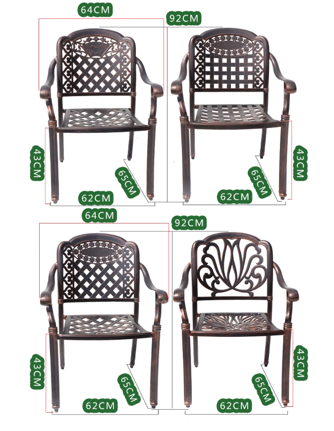 Bàn Ghế Nhôm Đúc Ngoài Trời BA-D150