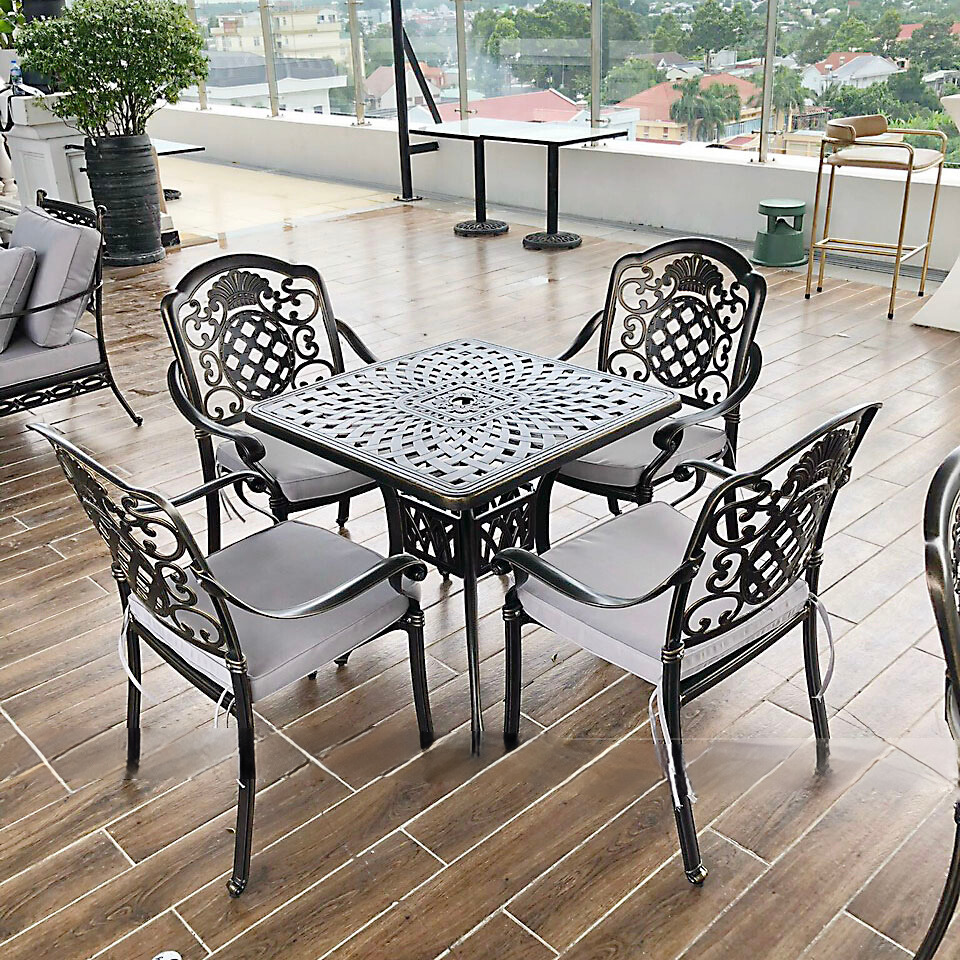 Bàn Ghế Sân Vườn Nhôm Đúc D90-HV
