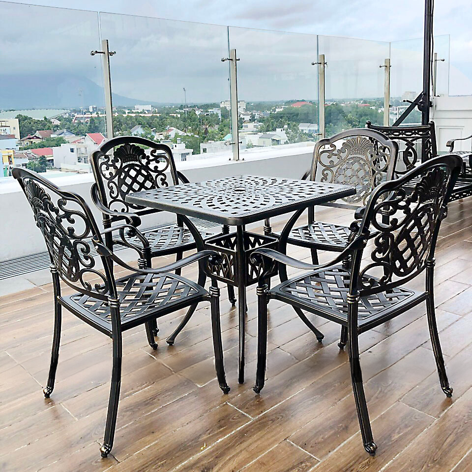 Bàn Ghế Sân Vườn Nhôm Đúc D90-HV