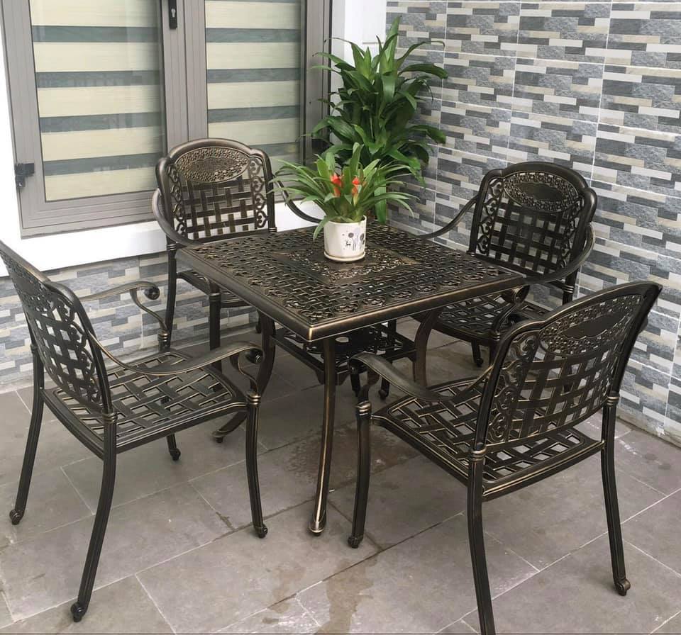 Bàn Ghế Sân Vườn Nhôm Đúc D90-HV