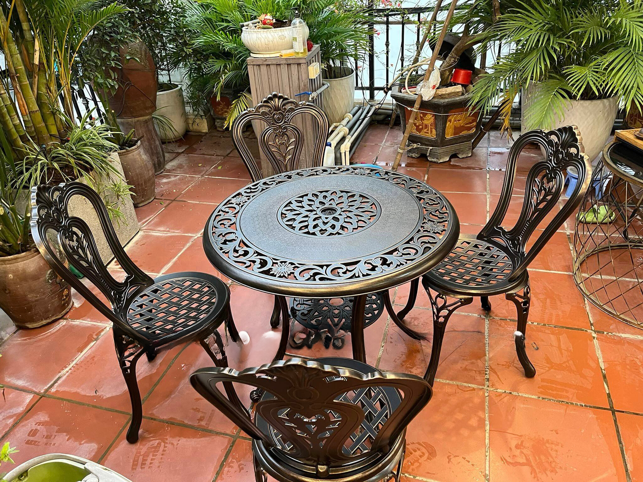 Bàn Ghế Sân Vườn T80-4G