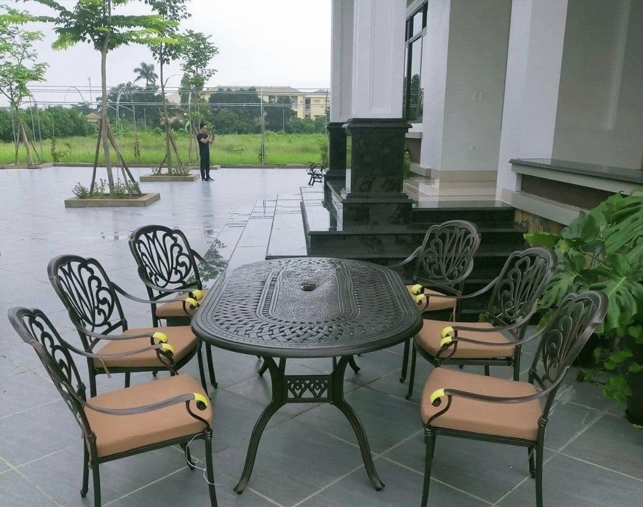 Bàn Ghế Sân Vườn Nhôm Đúc HOV-D180/