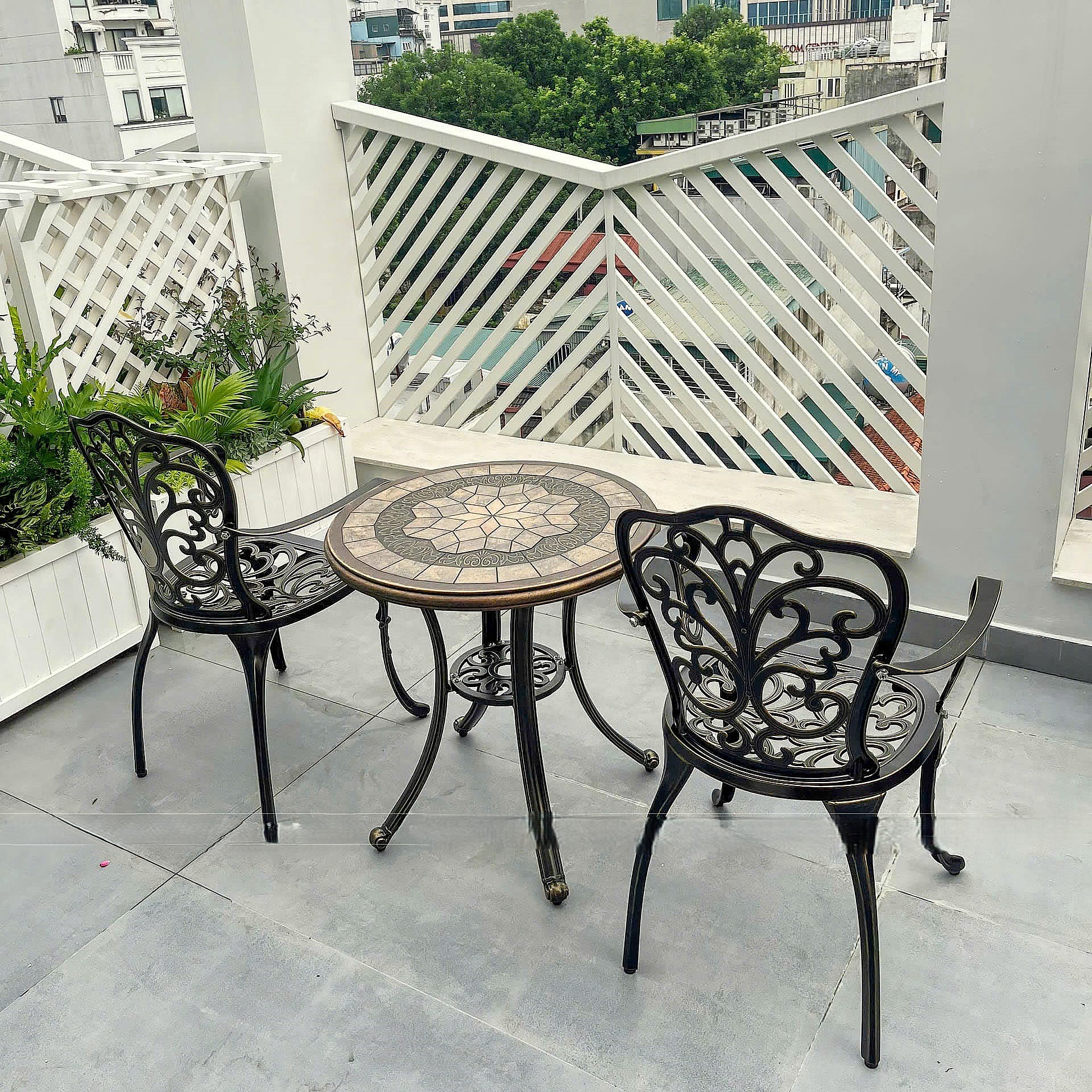 Bàn Ghế Ban Công Mặt Đá-BA-MĐ60