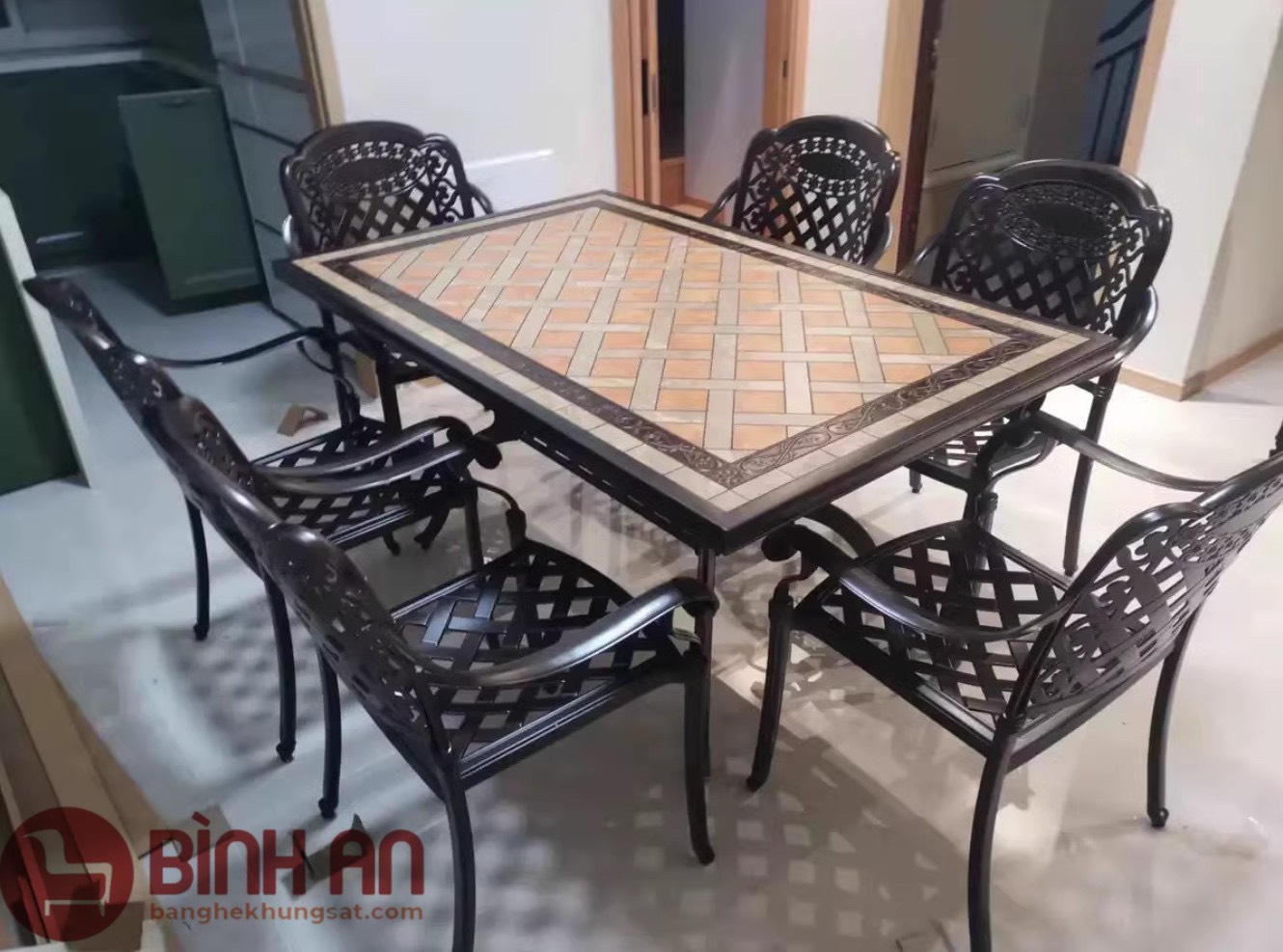 Bàn Ghế Sân Vườn Nhôm Đúc BA-MĐ150