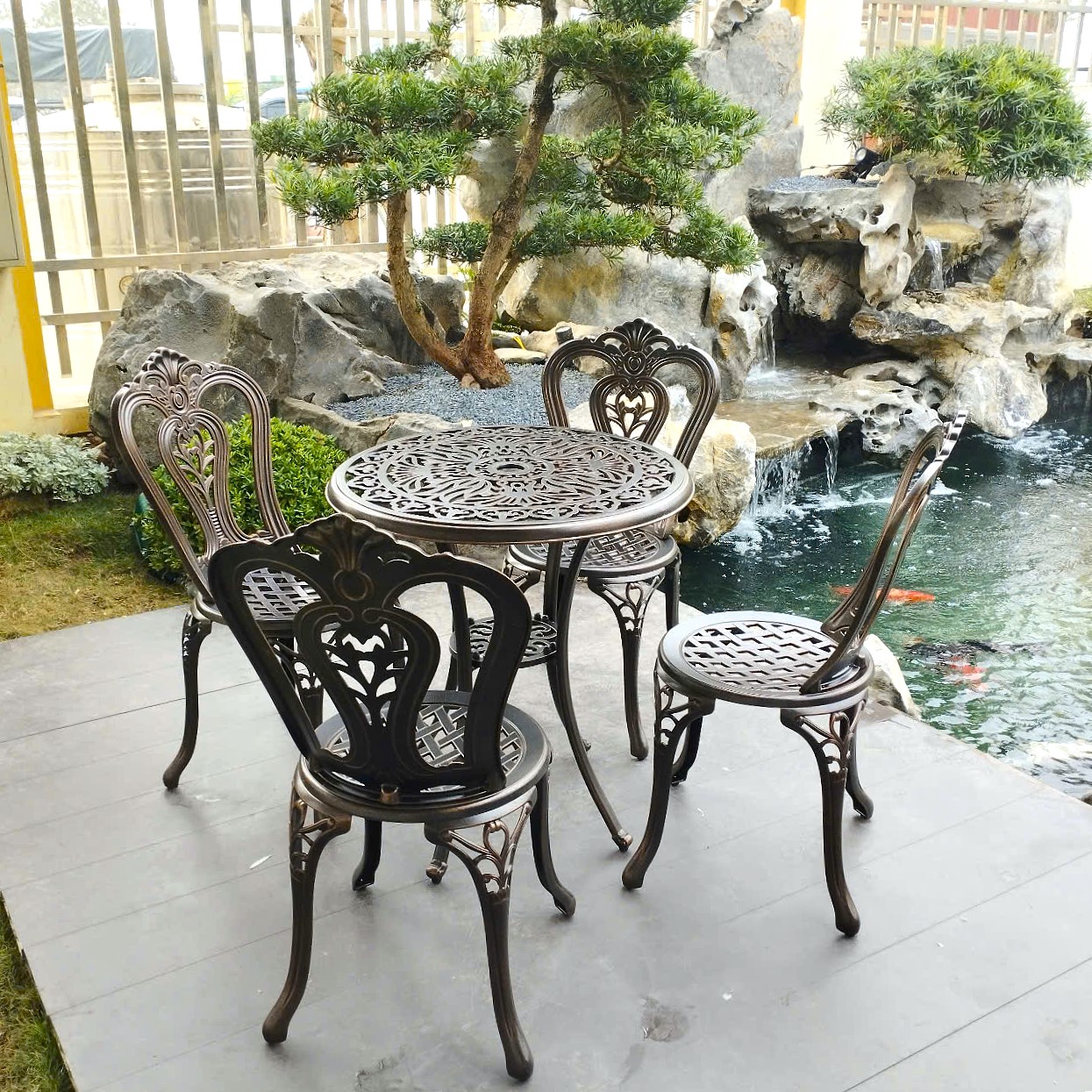 Bộ Bàn Ghế Sân Vườn D68-4G-MĐ